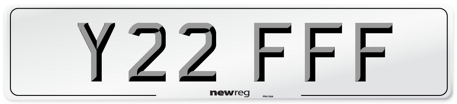 Y22 FFF Number Plate from New Reg